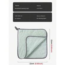 Kitchen Towel Rag Microfiber Kitchen Rag Dish Cloth Non-Stick Oil Thickened Table Cleaning Cloth Absorbent Scouring Pad Home - Green - View 5