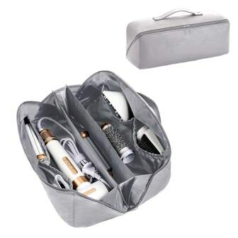 Hair Tools Travel Bag, Travel Case /Shark Flexstyle, Waterproof Portable Open Flat Travel Bag /Shark HairdryerPU Leather(Slight Odor)