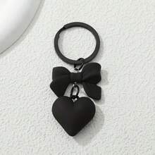 1pc Women Y2K Style Matte Heart Shaped Keychain, Cute And Cool Personalized Gift Keyring Pendant For Best Friends Valentine's Day Valentines Car Accessories Bag Charm School