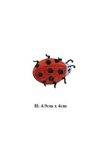 1 件刺绣布贴，可熨烫瓢虫甲虫布贴，昆虫图案，适用于衣服、包包等 DIY 装饰贴花，夏季/学校主题