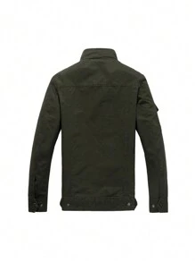Men Jackets & Coats - Army Green - View 2