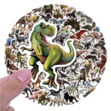 105 stuks dinosaurus realistisch stickerspakket | Coole dinosaurus vinylstickers voor scrapbook, journaling, laptop, bumper, skateboard, waterflessen, computer, telefoon, cartoon, harde hoed, autostickers