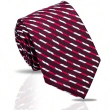 1pc Men's Classic Striped & Polka Dot Handmade Tie, Formal Business Necktie, Suitable For Banquet & Evening Formal Wear, Work & Professional Attire, Casual Italian/British Retro Style Accessories