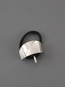 1 件几何金属发绳，具有各种形状和纹理，包括光滑、凹凸和针织不对称矩形和椭圆设计，金色头饰发夹爪夹发夹发夹发夹，学校用品 - 彩色 - 查看 10