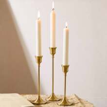 European-Style Iron Art Small Candlestick Set Of 3 For Dining Table, Western Candlelight Dinner, Wedding Decoration Candle Holder