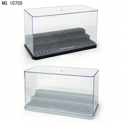 2025 Compatible Small Particle Building Blocks Transparent Dust Cover Display Box, Car Model, Minifigures, Assembly Parts Toy