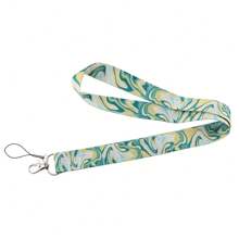 One Colorful Marble Pattern Long Lanyard For Doctor, Nurse, Student, Teacher, Exhibition Staff ID Badge, Can Be Used As Exhibition, Gift Or Daily Accessory School
