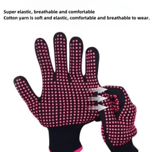 1 pièce Gant de coiffure résistant à la chaleur et antidérapant en rouge, gants isolants thermiques pour fer à friser, lisseur et sèche-cheveux
