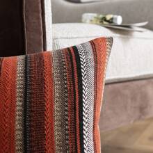 1入組交織人造亞麻格子枕套 （不包括內芯）