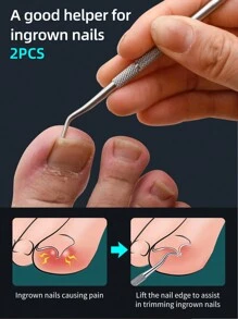 厚板趾甲專用指甲剪，不銹鋼尖削式趾甲剪或易釘手工具，配有橡膠手柄。黑色 - 紅色 - 查看 3