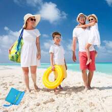 Multi-Use Large Mesh Storage Bag - Ideal For Beach Toys, Picnic Gear, And Travel Essentials; Durable Polyurethane