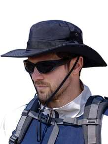 1入夏季男士漁夫帽，戶外防曬寬邊巴拿馬帽，獵獸徒步帽，網布漁夫帽，海灘防曬帽