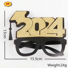 1入組多色通用裝飾眼鏡框，適用於學士和碩士畢業季，適用於畢業派對和有趣的裝扮照片道具 - 彩色 - 查看 11