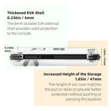 Switch Carrying Case For Switch & Latest Switch OLED, Japanese Samurai Protective Travel Storage Bag With Pocket & 10 Game Card Slots - White - View 3