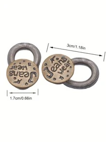 5 piezas de extensores de cintura de botón aleatorios para pantalones, jeans sin costuras ajustables y retráctiles, extensores de botones metálicos para ampliar la cinturilla