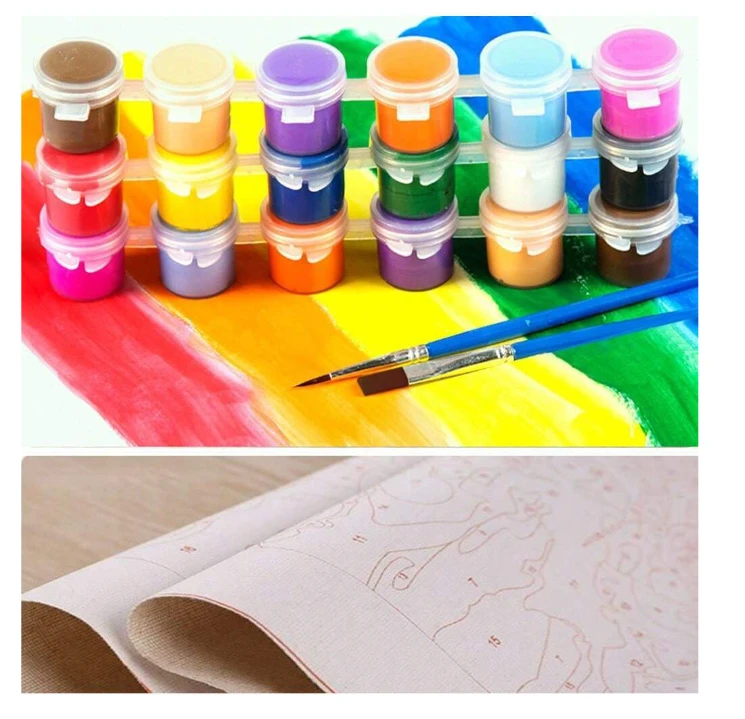 DIY Paint By Number Kit - 'A Friend In Need' Acrylic Painting For Home Decor, USA 6 thumbnail image
