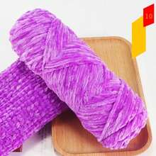100g DIY Plush Yarn Soft Chenille Amigurumi Velvet Knitting Sewing DIY Material For Scarf/Sweater 100% Polyester Velvet Yarn Accessories Summer, School - Gold Velvet Thread - View 29