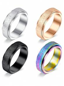 CIZME 1pc/Set Anxiety Ring For Women Fidget Anxiety Rings For Anxiety Rotatable Spinner Rings For Anxiety Stress Relieving Anxiety Rings Spinner Women Stress Roller Rings Anxiety Spinner Ring Size 6-10