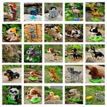 動物主題積木拼圖玩具套裝，包含熊貓、長頸鹿、企鵝、火烈鳥、鸚鵡、柯基和腊肠犬等DIY積木，可作為創意可愛的家居或節日裝飾和玩具。享受拼湊寵物主題積木和小挑戰，運動手部和腦力技巧的樂趣。也是新年、春節、情人節、復活節、母親節、父親節和生日等假日送給成人的完美禮物。 - 彩色 - 查看 1