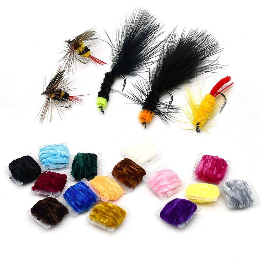 MNFT 15 Màu/Gói Sợi Tuyết 3.5 Mm Đồ Bay Chất Liệu Flytying Câu Cá Bay Làm Dụng Cụ Chất Liệu - Nhiều màu - Xem 1