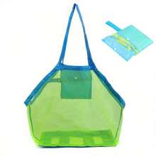 Multi-Use Large Mesh Storage Bag - Ideal For Beach Toys, Picnic Gear, And Travel Essentials; Durable Polyurethane