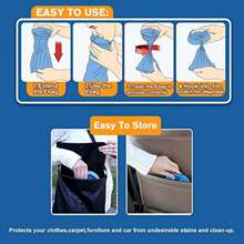 10pcs Disposable Vomit Bag Car Emergency Disposal Kit Motion Sickness Cleaning Bag Nausea Bag Portable Motion Sickness Bag,Kitchen,Bathroom,Home,Household Suppliers