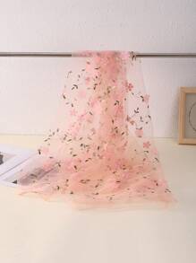 1 Máy Tính Nhiều Màu Co Giãn Vải Lưới Mềm Mại Lưới Dày Đặc Sổ Trang Trí Đám Cưới Nylon Gạc Vải Thêu Vải Lưới - Hồng - Xem 3