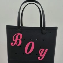1pc Pink Letters For Beach Bag Decorative Charm Insert Bag Accessories Beach Bag Accessories For Women's Rubber Beach Handbag EVA Bag Personalized Handbag 3D Letters DIY Your Bag(LetterA-Z)  Beach Accessories Rubber Beach Bag