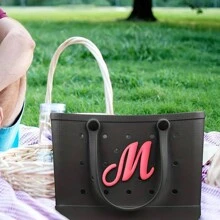 1pc Pink Letters For Beach Bag Decorative Charm Insert Bag Accessories Beach Bag Accessories For Women's Rubber Beach Handbag EVA Bag Personalized Handbag 3D Letters DIY Your Bag(LetterA-Z)  Beach Accessories Rubber Beach Bag