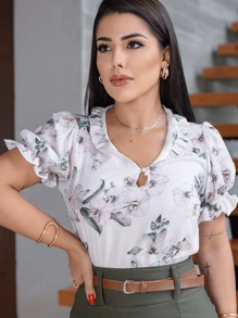 Women Blouses - 白色 - 查看 2