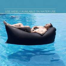 1入便攜式充氣沙發床，適用於一個人的慵懶氣氛睡袋，可摺疊，多功能設計，適合露營、游泳池、家居和戶外活動，充氣床墊野餐