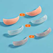 6pcs Reusable Silicone Eyelash Curler Pads, L-Shaped Eyelash Lift Shields, DIY Home Or Salon Eyelash Perming Tools - Multicolor - View 3