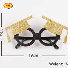 1入組多色通用裝飾眼鏡框，適用於學士和碩士畢業季，適用於畢業派對和有趣的裝扮照片道具 - 彩色 - 查看 16
