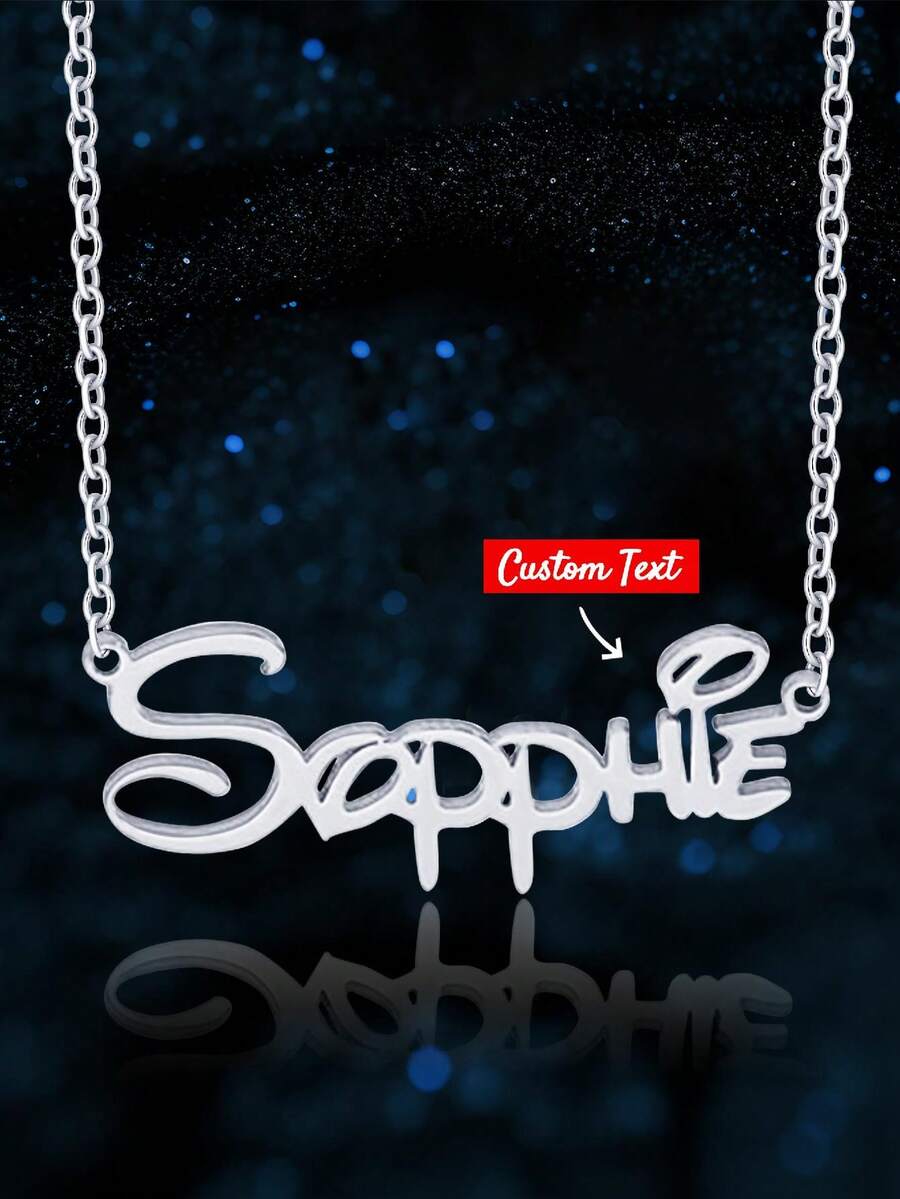 Dây chuyền tên tùy chỉnh cá nhân hóa cho phụ nữ, dây chuyền tên bằng thép không gỉ tùy chỉnh, quà tặng Giáng sinh cho bạn gái, mẹ, gia đình, bạn bè, con gái, quà tặng lý tưởng độc đáo cho ngày kỷ niệm, ngày lễ tình nhân, ngày của mẹ, sinh nhật, tốt nghiệp, trang phục hàng ngày, đám cưới, vũ hội - Bạc - Xem 1