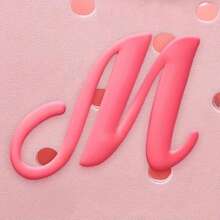 1pc Pink Letters For Beach Bag Decorative Charm Insert Bag Accessories Beach Bag Accessories For Women's Rubber Beach Handbag EVA Bag Personalized Handbag 3D Letters DIY Your Bag(LetterA-Z)  Beach Accessories Rubber Beach Bag