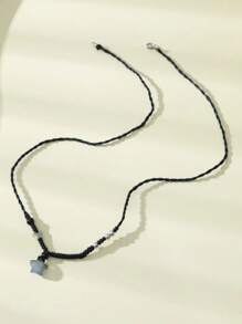 1pc Handmade Mini Butterfly And Star Shaped Pendant Necklace, Versatile Couple, Best Friend Gift - Star - View 3