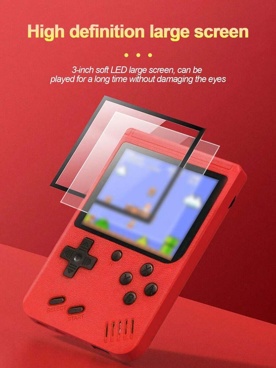 迷你复古经典游戏便携式游戏机，8 位视频游戏 400+ 游戏机