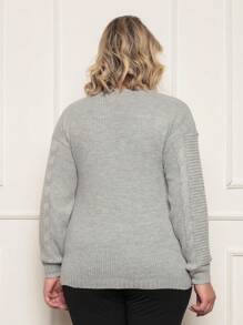 Plus Size Cardigans - Grey - View 3