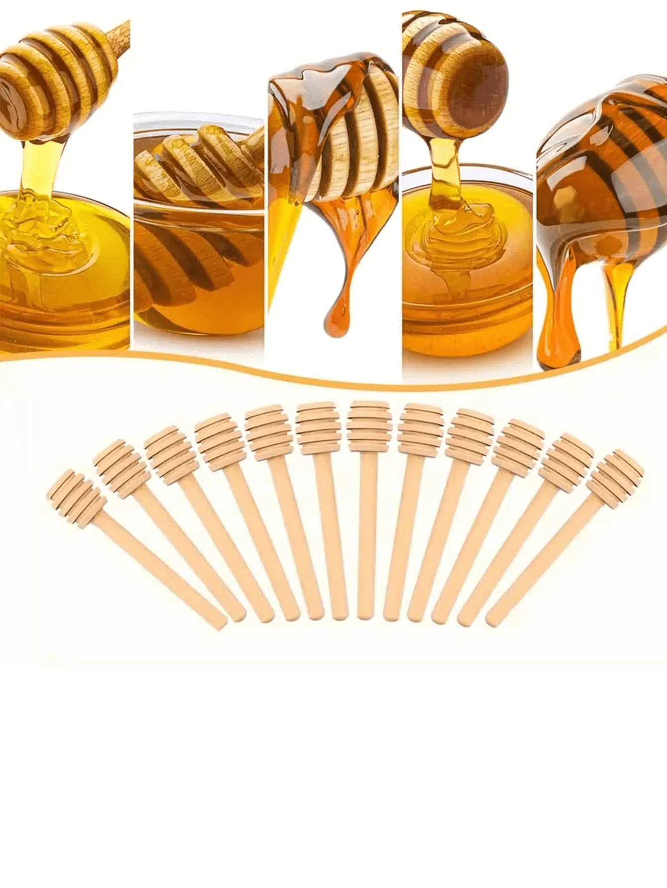 Honey Dipper Sticks Wooden Honey Dipper, 5PCS/10PCS 3 Inch Mini