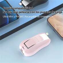 MOREKA Mini Banco De Energía Externo De Carga Rápida De 1200 Mah - Rosa - Ver 6