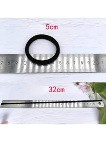 Kit 72 unidades de Elástico de Cabelo Feminino Xuxinha Rabicó Para Cabelo De Cores Preta e Mistas Com Alta Elasticidade E Durabilidade - Preto - Visão 5