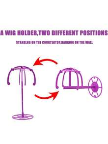 Herramienta de colocación de pelucas - Soporte para pelucas - Rosa - Ver 9
