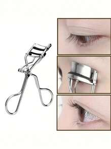 Rizador de pestañas plateado con diseño de girasol sin resorte - Plateado - Ver 1