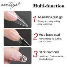 CONTIGO 7.5ml UV Nail Glue, Suitable For False Nails, Gel Nail Polish, Manicure, Mixed Gel, Multi-Purpose Strong Gel Nail Polish