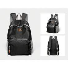 Nueva mochila portátil para exteriores, de gran capacidad y multicolor, transpirable y plegable, multifuncional para acampar, hacer senderismo y otras actividades al aire libre - Negro - Ver 2