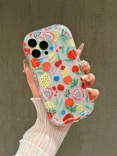 Fruit Pattern Phone Case Compatible With IPhone 15 Pro Max, Protective Cover Compatible With IPhone 14/13