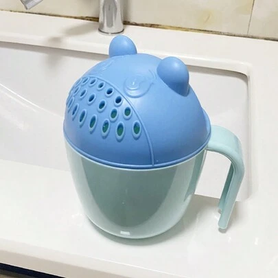 1pc Bear Shaped Baby Shampoo Cup Shower Rinser Bathing Gargle Cup