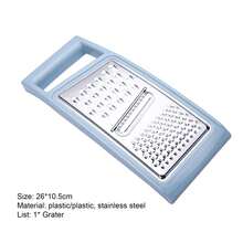 三合一不銹鋼蔬菜切片器刨絲器，多功能廚房工具，適用於切割紅蘿蔔、馬鈴薯等蔬菜水果，廚房用品，切割器，食品，沙拉，裝飾，收納，派對，生日等。 - 藍色 - 查看 6