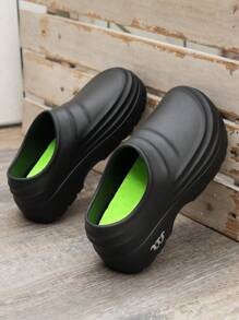 Men's And Women's Solid Color Kitchen Shoes, Hospital Soft Soled Solid Color Work Shoes, Comfortable Closed Toe Shoes - Black - View 6