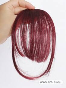 Clip In Bangs Air Bangs With Sideburns Synthetic Wigs Wine Red Straight Fring Fake Bangs Forehead Wig Piece Hair Toppers Wig Accessories